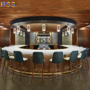 Mostrador de <span class=keywords><strong>Bar</strong></span> azul en forma de U moderno contemporáneo personalizado mosaico de lujo bebida comercial Wine Club Cafe restaurante <span class=keywords><strong>Bar</strong></span> mostrador - Product Image 6