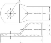 SC, <span class=keywords><strong>OT</strong></span> 형 구리 전기 단자 케이블 러그, 주석 도금 구리 링 단자 - Product Image 3