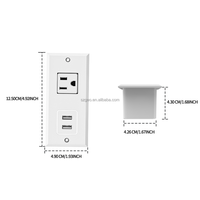 Petite multiprise encastrable avec rallonge et station de charge USB intégrée pour bureau, couleur blanche