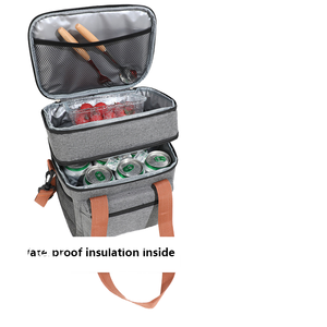 Wholesale Custom Large Capacity Insulated Portable Double Layer Reusable Waterproof Outdoor Camping Storage Lunch Box Cooler Bag - Product Image 1