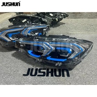 JUSHUN Bloc de Phares Avant pour BMW F30 F35 13-18 Phares 328i 335i 330d Mise à Niveau LCI Style Laser Conversion DRL Jaune
