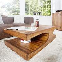 Table basse multifonctionnelle en bois massif, style moderne de luxe, petite table de salon, prix de gros