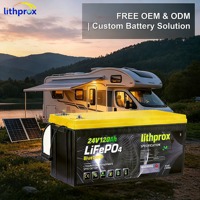 Batterie LiFePO4 haute capacité 24V 120AH Grade A Haute performance 6000+ cycles RV CAN Bus BMS Terminal M8 CE RoHS IP67 OEM ODM