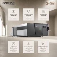 Machine de découpe laser à fibre fermée haute puissance 8000W/12000W avec table d'échange 3015, commande Cypcut, Hiwin pour la découpe de métaux