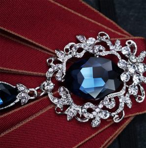 Toptan papyon broş erkekler papyon öz kravat şerit broş üniforma kravat ön kravat moda Rhinestone takı için takımları - Product Image 5