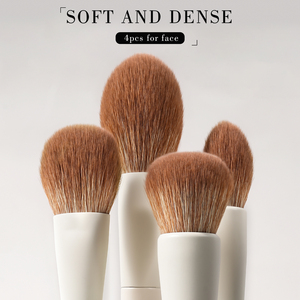 Juego de <span class=keywords><strong>Brochas</strong></span> de Maquillaje con Mango de Madera y Logotipo Personalizado YM, <span class=keywords><strong>Brochas</strong></span> Veganas de Pelo Sintético Suave para Polvo y Base - Product Image 2