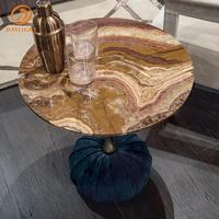 Livraison gratuite Nordic Center Tables design en marbre brun Table basse en marbre simple minimaliste antique