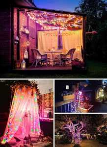 Smart <b>Led</b> Christmas <b>Tree</b> <b>Lights</b> Garland Remote Control 12m USB Diwali <b>Lights</b> Copper Wire Holiday String <b>Lights</b> Decoration - Product Image 5