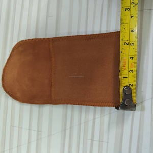 Pochette enveloppe en velours marron personnalisée, fine, anti-rayures, pour portefeuilles de crypto-monnaies, avec logo imprimé - Product Image 5