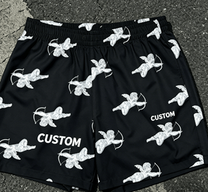 Shorts en maille tricotée 100 % polyester à taille élastique, style urbain vintage, design personnalisé, service OEM - Product Image 2