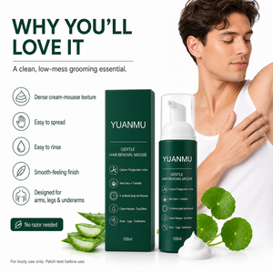 Crema <span class=keywords><strong>Depilatoria</strong></span> in Mousse a Marchio Privato per <span class=keywords><strong>Uomo</strong></span>, a Base di Erbe, per Pelli Sensibili, Viso, Corpo, Ascelle e Gambe - Idratante - Product Image 4