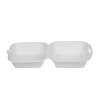 100% compostable 6 pouces Burger à clapet jetable fibre de canne à sucre bagasse boîte à emporter couvercle gâteau fête assiette incluse