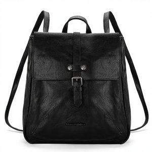 Montana West Women's <b>Small</b> Casual Polyester <b>Backpack</b> with Zipper Convertible Crossbody Bag for Travel Work Black Hand Wash Only - Product Image 3