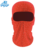 Masque de ski 1 trou pour équitation entièrement diamantée, cagoule de protection solaire d'été, cagoule personnalisée, légère et à séchage rapide pour homme