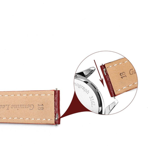 Bracelet de montre OEM personnalisé en cuir véritable grain lézard avec boucle déployante papillon 14mm 16mm 18mm 20mm 22mm – Bracelet de remplacement - Product Image 5