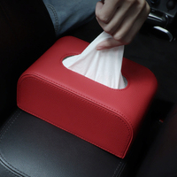 Boîte à mouchoirs de voiture en cuir PU de luxe, ouverture magnétique, boîte à serviettes suspendue pour pare-soleil, accoudoir, compatible avec BMW, Honda, Lexus, VW