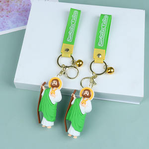 Porte-clés en caoutchouc Enfants Cartoon San Judas Tadeo Porte-clés Enfants Protection Sac St.<span class=keywords><strong>Juda</strong></span> Porte-clés Catholique - Product Image 3