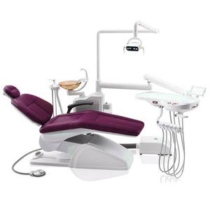 Sillón de Tratamiento Dental FL-208 Eléctrico Color Azul con Escupidera Giratoria de Vidrio, Certificado CE - Product Image 3