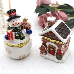 Wholesale Cute <strong>Ceramic</strong> <strong>Jewelry</strong> <strong>Box</strong> Special Christmas Gift for Ring and Necklace Elegant <strong>Jewelry</strong> Packing - Product Image 1