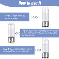 Bouteille intelligente Hydrogène alcalin ionisé riche en hydrogène Bouteille d'eau ioniseur Générateur portable Nano hydrogène Bouteille d'eau