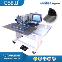 QS-3020-CAPS Machine automatique de fabrication d'étiquettes pour chapeaux Machine à coudre pour étiquettes pour chapeaux