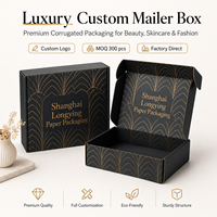 Luxuriöse Personalisierte Versandverpackung für Hautpflege, Kosmetik, Perücken & Modeaccessoires Schwarze Rosa Geschenkbox