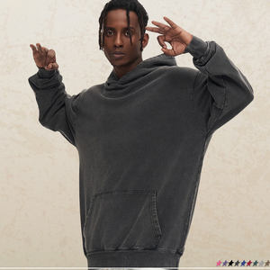 Sweat à capuche surdimensionné pour homme, coupe ample, en coton 100% de haute qualité, 450g, effet délavé vintage, personnalisé, taille XL - Product Image 4