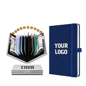 Porte-cartes de voyage mince anti-RFID à 6/10 emplacements avec logo personnalisé pour femmes et hommes, idéal pour cadeaux promotionnels d'affaires et étuis pour cartes d'identité - Product Image 1
