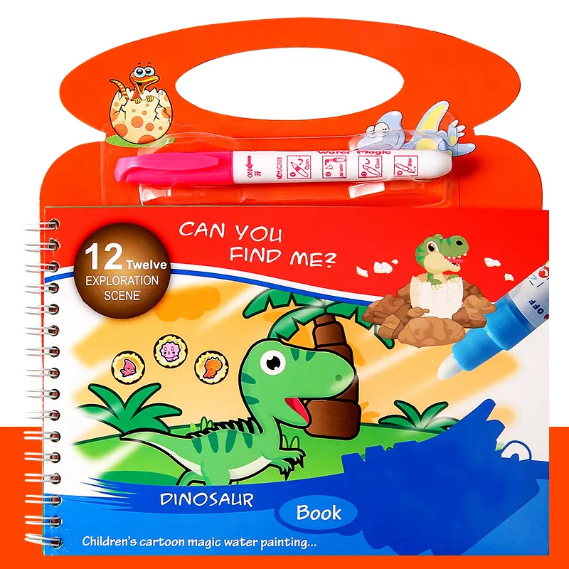 Montessori Coloring Book Doodle & Reusable Magic Pen Painting Drawing Board For Kids Baby Educational Birthday Toy Gifts