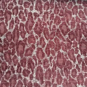 Toile pour rembourrage de canapé jacquard motif léopard teint en fil épais de luxe personnalisé