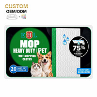 Lingettes absorbantes pour animaux de compagnie en tissu non tissé composite, lingettes de nettoyage multi-surfaces pour sols et tapis pour chiens et chats sans alcool
