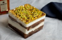 Boîte d'emballage pour tiramisu, transparente, recyclable, en plastique PS, pour le stockage des gâteaux et des en-cas
