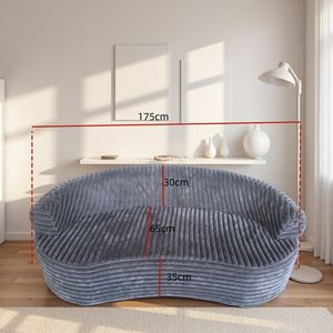 Divano Angolare in Tessuto Stile Americano Moderno, Imbottitura in Spugna, Design Trapuntato Ecologico per Soggiorni, Nessuna Installazione Richiesta - Product Image 5