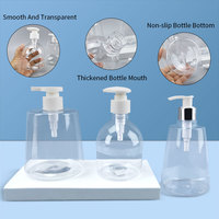 Bouteille transparente personnalisée PET 250ml 300ml 350ml 500ml en plastique cheveux soins du corps savon pour les mains shampooing mousse lotion pompe pour cosmétique