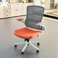 Chaise de bureau ergonomique pivotante moderne avec support lombaire et accoudoirs pour l'école et le bureau à domicile