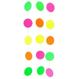 Forniture per feste al Neon Uv nappe bandiera triangolo bagliore nella luce nera decorazioni appese per feste - Product Image 6