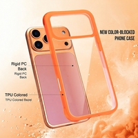 Étui de chargement sans fil transparent avec logo personnalisé pour 15/16/17, design hybride TPU+PC, protection étanche et antichoc à 360°