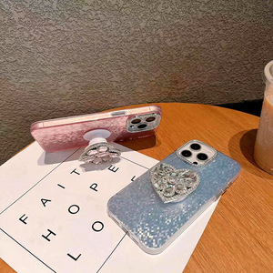 Bling Rhinestone Heart <span class=keywords><strong>Pop</strong></span> - <span class=keywords><strong>Socket</strong></span> Phone <span class=keywords><strong>Case</strong></span> para <span class=keywords><strong>iPhone</strong></span> 16 15 14 13 12 <span class=keywords><strong>Pro</strong></span> Max Sparkly Glitter Cover - Product Image 5