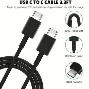 สายชาร์จเร็ว 45W Super PD 5A USB C to Type C สำหรับ S23 S22 S21 Ultra Galaxy S21 S20 FE Note 10 20 21 - Product Image 3