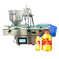 Machine de remplissage automatique de bureau à pompe à engrenages servo avec convoyeur réglable, résistante à la corrosion, pour gel douche et liquide nettoyant