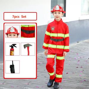 Disfraz de Bombero para Niños, Traje de Navidad, Halloween, Cosplay, Día de las Profesiones, con Casco y Juguete - Product Image 2
