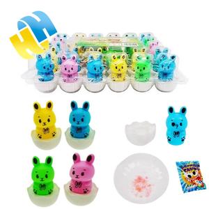 Venta al por mayor en forma de conejo que salta 2 en 1 <span class=keywords><strong>Burst</strong></span> 2 en 1 Candy Halal Dulces que no se caen Sabores de frutas mixtas Caja de juguetes para niños Embalaje - Product Image 2