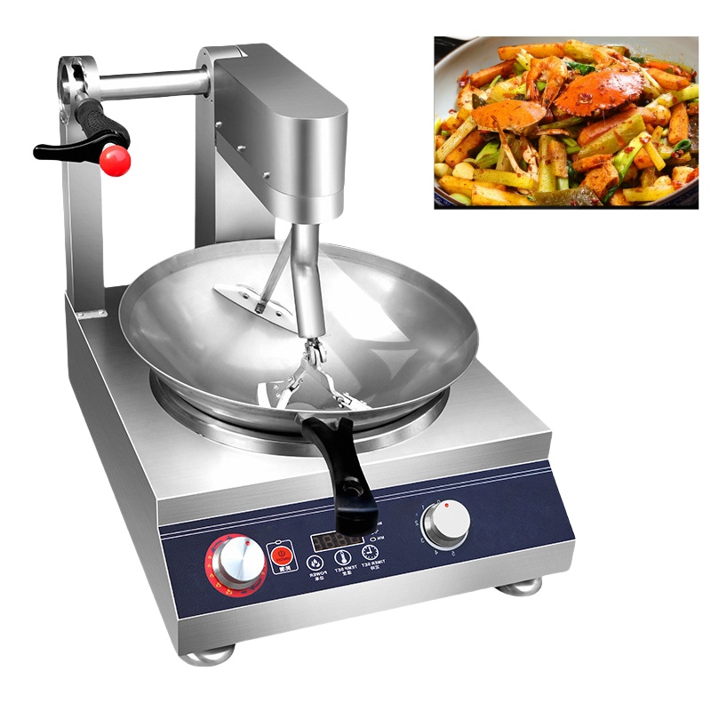 Intelligent Cooking Robot Gas/Electric Stainless Steel Automatic Stir Fry Maker Rice Cooker for Food Processing Lines