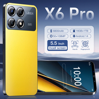 Vente en Gros X6 Pro 5G Smartphone Android Nouveau Téléphone Portable Débloqué 3G&4G à Bas Prix