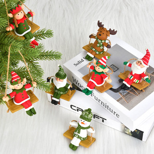 Factory Wholesale Small Indoor <b>Christmas</b> Ornament <b>Decorations</b> Claydough Santa Snowman <b>Elf</b> Pendant in Box - Product Image 5