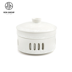 Bonne qualité moderne hôtel restaurant ustensiles de cuisine vaisselle pots <span class=keywords><strong>en</strong></span> porcelaine <span class=keywords><strong>ginkgo</strong></span> cristal compote ensemble de cuisine bol <span class=keywords><strong>en</strong></span> céramique avec couvercle - Product Image 3