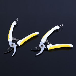 Bypass Pruning Shears Stainless Steel 130mm Yellow White Handle For Gardening Landscaping Trim Diameter 20-30mm - Product Image 3