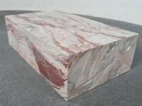 SH STONE Rosso Orobico Rouge Marbre Cube Bas Rectangle Plinthe Table Basse De Luxe Personnalisé Moderne Naturel Meubles Carré Villas