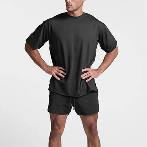 Logo personalizzato allenamento Bodybuilding abbigliamento sportivo Fitness girocollo t-shirt per gli <span class=keywords><strong>uomini</strong></span> - Product Image 4