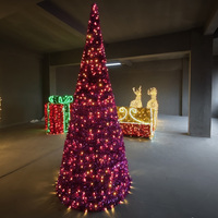 Shengyue Maßgefertigte LED-Weihnachtsbaumbeleuchtung Fernbedienung IP65 Wasserdicht PVC Dimmbar 2700K Warmweiß Wiederaufladbare Batterie